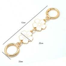 Sakura Pattern Bag Extension Chain, Underarm Bag Chain, Replaceable Shoulder Strap. Sakura Shaped Buckle Bag Extension Chain, Bag Shoulder Strap Accessories, Bag Extension Chain, For Handbag And Wallet Making Pendant Bag Accessories Replacement Parts. - White - View 13