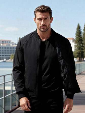 1pc Men's Long Sleeve Thick Padded Coat, Warm Winter Coat, Suitable For Casual, Commuting, Outdoor Wear