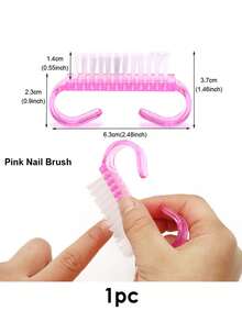 1支彩色手柄日式化妆刷 - 柔软刷毛，适用于指甲粉/腮红等