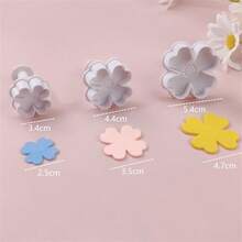 4pcs Mini Plum Blossom Clay Cutters, Suitable For Designer DIY Polymer Clay Earring Tools, Valentine's Day Theme - 4 Flower - View 12