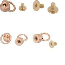 Leoon Remaches de Latn Bronce 20PCS Conjuntos de Botn de Cabeza Redonda para Cuero Metal con Hebilla Correa Cinturn Zapatos Decoracin Artesanal Bricolaje Leathercraft - Bronce - Ver 12