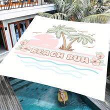 1pc 2D Digital Print Sun Shade Cloth, 5 Different Styles Available, Features Include Printed Pattern Design, Windproof, Detachable, Lightweight, Semi-Shading, Dustproof