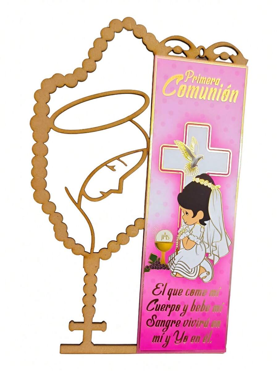 Tendencia10 Recuerdos  Comunión Centro Mesa Retablos Mdf Niña 2Calidad premium - 1 - Ver 1