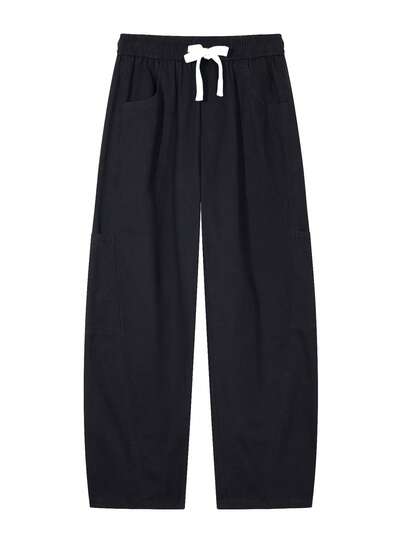 Men's Spring/Summer Everyday Casual Outings, Skin-Friendly, Breathable, Sweat-Absorbent, Stylish New Drawstring Trousers, Urban Casual Fashion, Street Party, Home Leisure And Entertainment