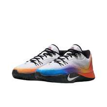 Nike S.T. Flare 多功能舒适耐穿透气低帮篮球鞋，白/蓝/橙，男款 - 白藍橙 - 查看 4