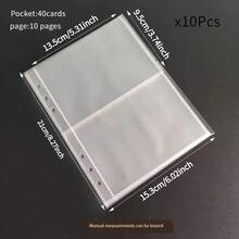 10pcs A5 Loose Leaf Binder Refill Inserts, Including 1-Slot, 2-Slot, 4-Slot Double-Sided Pocket Protector Sheets - Multicolor - View 7