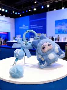 新款大耳朵3岁时尚百搭女士钥匙扣，可爱卡通包包挂饰装饰配件，适合万圣节、教师节、生日礼物、派对礼物、朋友礼物，卡通可爱钥匙扣，小吊坠