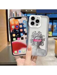 Étui de téléphone transparent personnalisé avec l'œuvre d'art "La Joconde" de David. Compatible avec les modèles 16E, 16, 15, 14, 12, 13, 11 Pro, 8, 7, SE, Plus, X, XR, XS Max. Également compatible avec les modèles Galaxy S17 Pro, S17 Pro Max, S17. - NCCLR05 - Voir 6