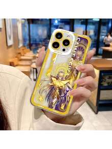 Étui de téléphone transparent personnalisé Anime Gold S-Saint Seiya compatible avec 16E 16 15 14 12 13 11 Pro 8 7 SE Plus X XR XS Max DIY Case, Housse compatible avec 17 Pro Max Case, 17 Pro Case, 17 Case, 16 Pro Max Case - NCCLR05 - Voir 10