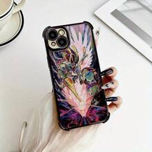 Coque de téléphone : Coque de téléphone au motif style mecha, compatible avec iPhone 17/17 Air/17 Pro, 16/16Pro/16Plus/16 Pro Max, 15/15Max, 14/14Pro/14 Plus/14 Max et Mini, 13/13 Pro Max/Mini 11/12 Série - Design électrolytique - Noir - Voir 2