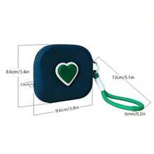 1pc Valentine's Day Edition Soft Silicone Zipper-Friendly Storage Pouch Perfect For Earbuds, Jewelry, Cards, And Keys- An Ideal Gift For Travel And Everyday Organization.,Back To School - Multicolor - View 5