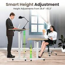 47 X 24 Inch Adjustable Height Standing Desk Computer Office Table Drawer Wood - 如圖所示 - 查看 3