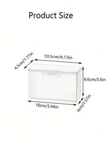 10pcs/8pcs/4pcs/3pcs/2pcs/1pc Small Item Storage Box, Transparent Flip-Top Snap Plastic Card Box, Makeup Stick Floss Toothpick Card Sleeve Film Storage Box - Clear - View 5