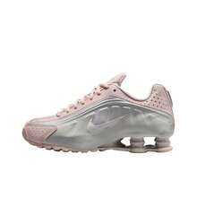 Nike Shox R4 Barely Rose Comfortable Non-Slip Durable Low-Top Casual City Commute Running Shoes, Women, Pink - Pink - View 2
