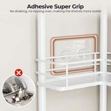 Orimade Rustproof 2 Tier Floor Standing Corner Shower Caddy Organizer With Toothbrush Holder, Large Spacing Floor Shower Shelf Rack Storage Stands With Hooks For Bathroom Kitchen, White - ColorA - 查看 5