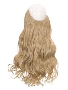 22 Inch Fishnet Texture Wavy Synthetic Hair Extensions, Voluminous Natural Curls, Clip-In, Blonde Hair Accessories Fashion Headband Elegant Hair Band - Gold - View 11