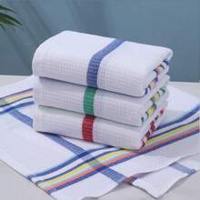 1/3/6 Paquete de Toallas de Cocina Grandes Suaves y Absorbentes - Paños de Cocina de Poliéster a Rayas Modernas para Secar Platos y Limpiar Superficies, Rayas Multicolor, Lavables a Máquina, Accesorios de Cocina Vibrantes. Paños de Cocina, Trapos Absorbentes Suaves con Patrón a Cuadros Multicolor, para Secar Platos, Limpiar Superficies y Uso Doméstico. Accesorios de Cocina Vibrantes, Paños Absorbentes para Platos. - Multicolor - Ver 3