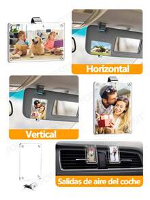 Tendencia4 Pcs Álbum De Fotos Magnético Álbum De Fotos Para Coche 4 Piezas 4 Piezas: Álbum De Fotos Para La Rejilla De Ventilación Del Aire Acondicionado Del Coche, Álbum De Fotos Para El ParasolCalidad premium - 1 - Ver 5