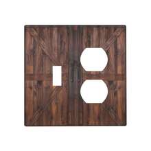 BrownCountryBarnDoorRetroWoodPlank