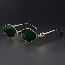 1 Pair Stylish Cone-Shaped High-End Metal Frame Oval Retro Korean Fashion Glasses - Multicolor - View 3