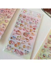 可爱动物，日式风格，糖果，水晶贴纸，卡通，儿童 - 彩色 - 查看 17