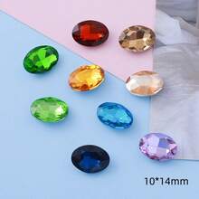 40pcs 1.0cm/0.39inch And 1.4cm/0.55inch Teardrop Colored Rhinestone Transparent Glass Diamond Shaped Silver-Plated DIY Rhinestone Accessory For DIY Nail Art, Clothing, Shoes And Jewelry Making.