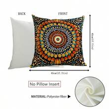 4 piezas de funda de almohada súper suave, funda de almohada universal para todas las estaciones, sin núcleo de almohada, imagen de arte indígena, duradera, adecuada para Navidad, Acción de Gracias, uso en exteriores e interiores, cama, sofá y otras fundas de cojín, decoración para fiestas temáticas (núcleo no incluido) - Multicolor - Ver 3