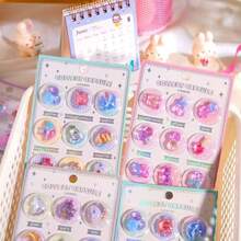 3D Creative Space Food Cartoon Round Relief Stickers Scrapbooking Diy Journal Cute Stationery Sticker - Color - View 7
