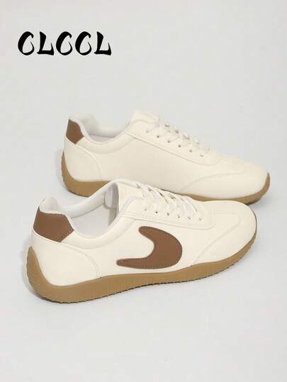 女士新款平底滑板鞋，时尚休闲户外运动鞋