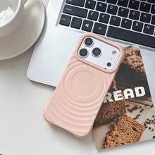 Wavy Circular Pattern Soft Shell MagSafe Magnetic Case Compatible With IPhone 17 Pro Max, 16/15/14/13/12, Silicone Material - Multicolor - View 60