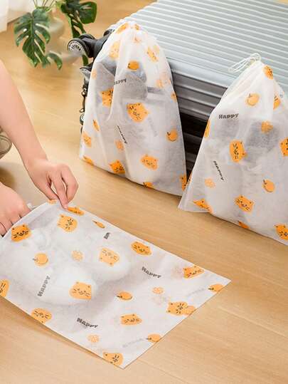 10/20개 방진, 방충, 방습 방수 부직포 신발 가방, 드로스트링 클로저 포함, 휴대용 - 신발 캐비닛을 깔끔하고 정리되고 세련되게 유지, 행잉 스타일 신발 보관 가방