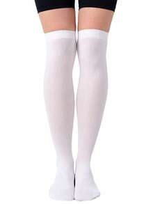 1/2/3 Pairs Velvet Over-The-Knee Socks, Slimming Mid-Calf Socks, Decorative Thigh High Socks, Outdoor Tall Socks, JK School Girl Style, Sports Socks, Suitable For Daily Wear All Year Round - Velvet Knee-high Socks - View 6