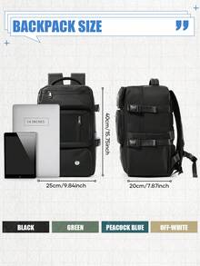 男士户外旅行大容量功能背包 - 彩色 - 查看 3