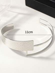 1 Pieza Collar De Gargantilla De Forma Geometrica De Moda, Perfecto Para Fiestas Y Sensacion De Lujo - Plateado - Ver 4