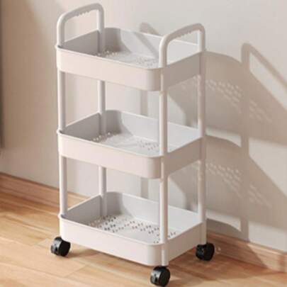 3 / 4 Schicht Küche Lagerung Rack, multifunktionale Lagerung Rack mit Rädern, Haushalt Lagerung Veranstalter für Küche, Wohnzimmer und Schlafzimmer