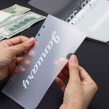 6/12个A6哑光PP现金信封 | 月度预算整理文件夹，无拉链，适用于6孔活页夹 - 無色 - 查看 6