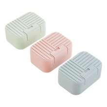 Tendencia3 Jaboneras Porta Jabón Con Tapa Caja Jabón Para Baño ViajeCalidad premium - Rosa Azul Verde - Ver 3