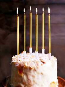 Velas de Lápis de Bolo de Aniversário, Velas Espirais, Decorações de Bolo de Aniversário, Velas de Lápis Retas, Decorações de Mesa de Sobremesa, Aplicável Eletricamente para Ano Novo, Dia dos Namorados, Eventos de Festa - Multicolorido - Visão 5