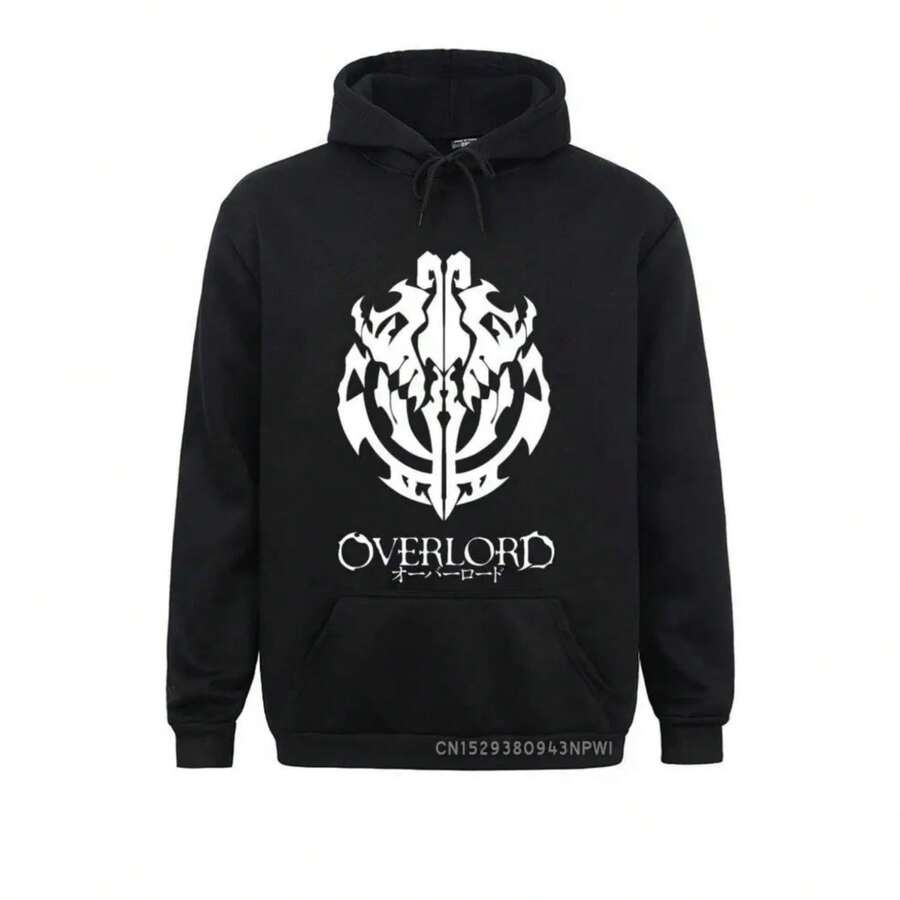Overlord Sweatshirt Overlord Anime Guild Emblem Ainz Ooal Gown Hoodie Graphic Long Sleeve Pullover Man Oversize Sportswear - 黑色 - 查看 1