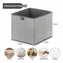 TendenciaCaja Almacenamiento Ropa Organizador Plegable Tela Multiusos Gris Cesta No Tejida Del Almacenamiento Del Juguete Del CuartoCalidad premium - 1 - Ver 6