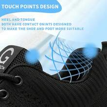 Safety Sneakers For Men, Anti Slip Steel Toe Anti Puncture Work Shoes,Safety Industrial Construction Shoes - High Top And Lace Up Fashionable Work Boots,Puncture-Proof & Smash-Resistant Design,All-Season Comfortable Outdoor Work Shoes Suitable For Warehouse, Outdoor, Restaurant, Delivery & Training Use - màu đen - Xem 6