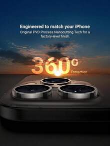 3片装黑色仿鹰眼钢化玻璃镜头保护膜，防水、防刮、不易碎裂，兼容 11/12/13/14/15/16/16 Plus/16 Pro/16 Pro Max/17/17 Air/17 Pro/17 Pro Max系列