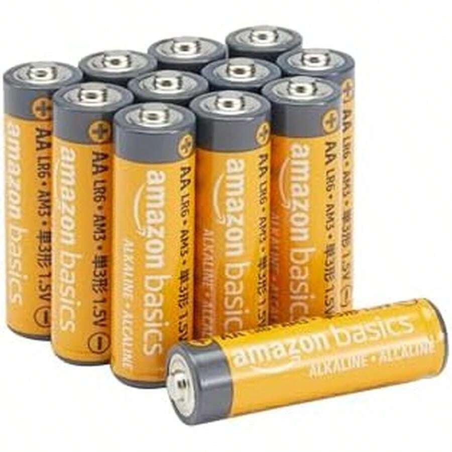 Basics Pilas alcalinas AA de alto rendimiento, 1.5 voltios, 10 años de vida útil, 20 unidades - 12 unidades (AA/LR6) - Ver 1