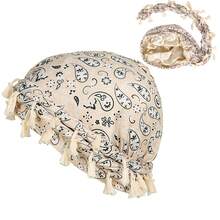 Awegeo 佩斯利花纹编织流苏双层头带，时尚运动户外睡眠发帽 - Turban-Paisley Pattern - 查看 15
