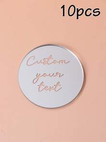 Personalized Cake Topper For Restaurants, Custom Acrylic Round Drink Topper For Wedding Decor, Personalized Cake Topper, Customizable Text Birthday Cake Decoration, Customized, Valentine's Day, Stylish Custom Design, Family, Father, Mother - Style a - View 12