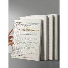 Cuaderno de espiral con líneas de cuadrícula A5/A4, 80 hojas/160 páginas, cubierta de PP transparente, cuaderno de diario con reglas Cornell, esencial para volver a la escuela - Blanco y Negro - Ver 12