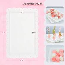 Pack Of 10 Cake Stand Set, With 3 X Two-Tier And 3 X Three-Tier Cupcake Stands, 4 X Appetizer Trays, For Birthday Baby Bridal Shower Party (Gold) - 金色 - 查看 6