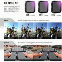 Juego de 4 ND Filtro Compatible con Insta360 Ace Pro & Ace Pro 2, CPL+ND8+ND16+ND32, Accesorios NO Compatible con Versión Actualizada del Protector Lente Octogonal Redondo Rediseñado, FL-C30,37542910 - Azul Cadete - Ver 5