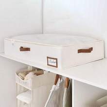 1pc/2pcs/3pcs/4pcs Underbed Storage Box, Household Clothes & Blanket Storage Box, Moisture-Proof Organizer Box, Non-Woven Foldable Storage Box - Multicolor - View 6