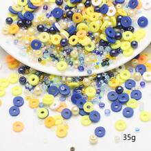 软陶瓷仿珍珠、小米珠、彩色珠子套装，DIY手工饰品，友谊手链，项链材料配件 - 彩色 - 查看 18